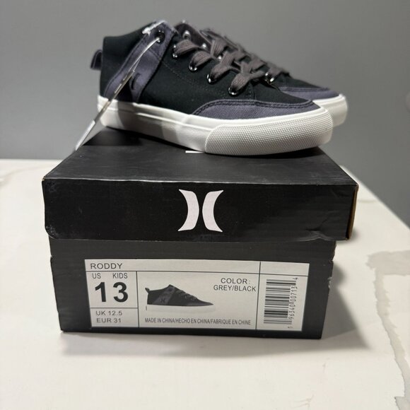 Hurley Boy\'s Little & Big Kid Roddy Sneakers Black/Gray Size 13 NEW